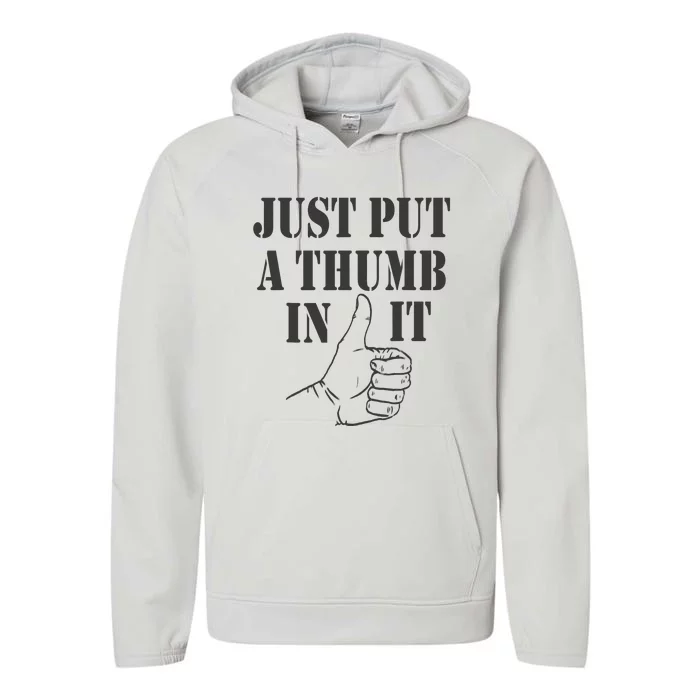 Ammo gun lovers just put a thumb in it Performance Fleece Hoodie