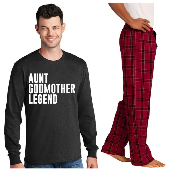 Aunt Godmother Legend Funny Godparent Long Sleeve Pajama Set