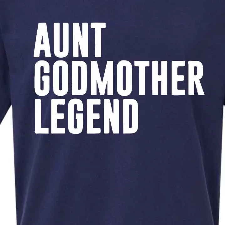 Aunt Godmother Legend Funny Godparent Sueded Cloud Jersey T-Shirt