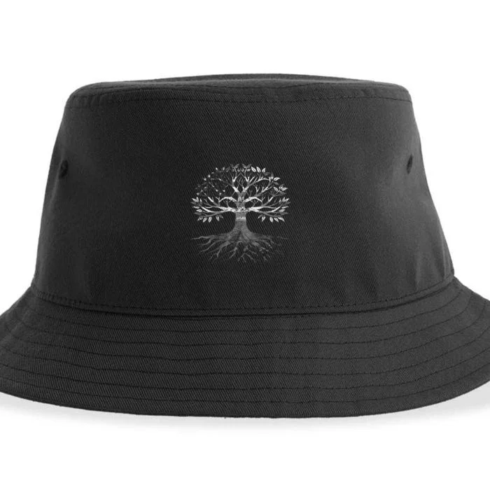 American Grown Moroccan Roots American Moroccan Tree Flags Sustainable Bucket Hat