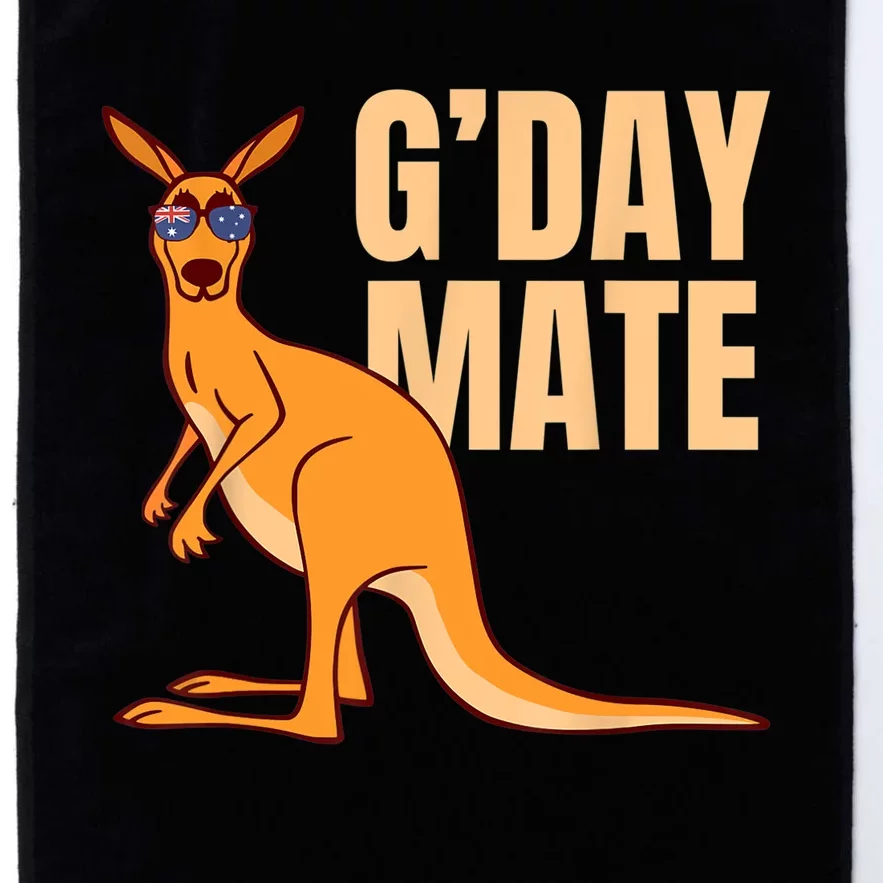 Australia G'Day Mate Shirt Funny Kangaroo Australian Symbol TShirt Platinum Collection Golf Towel