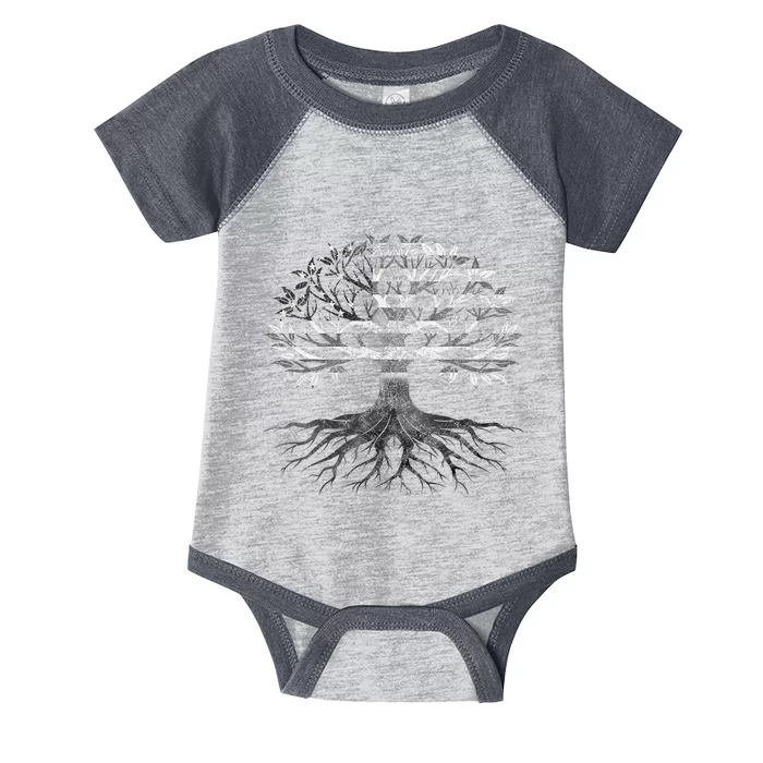 American Grown Moroccan Roots American Moroccan Tree Flags Infant Baby Jersey Bodysuit