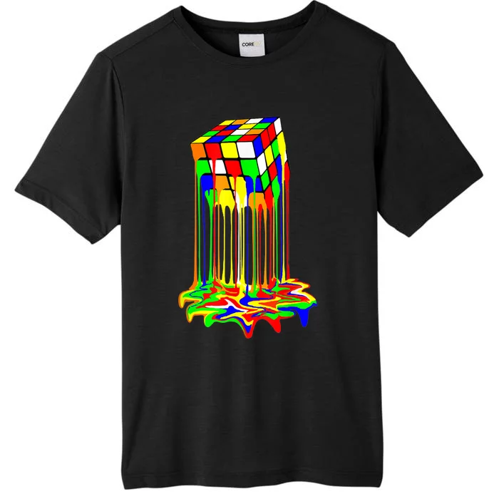 Awesome Graphic Melting Rubik Rubix Rubics Cube ChromaSoft Performance T-Shirt