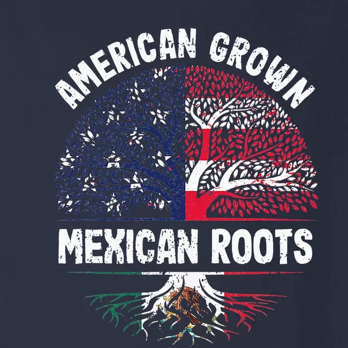 American Grown Mexican Roots USA Mexico Flag Heritage Pride Toddler Long Sleeve Shirt