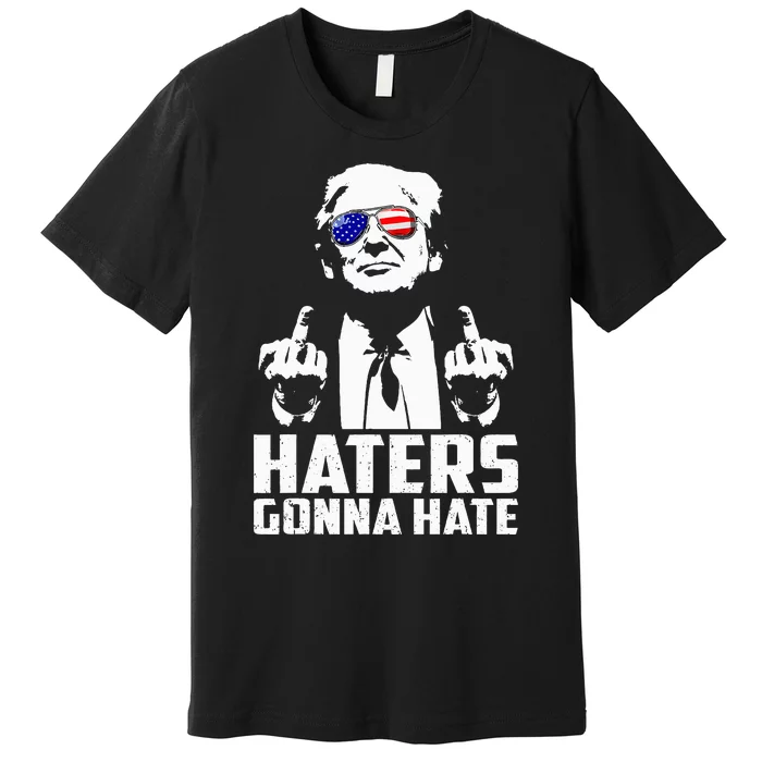 AntiTrump Gesture Middle Finger to Haters Premium T-Shirt