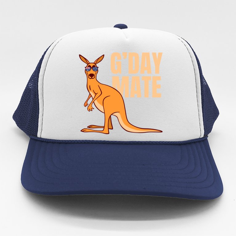 Australia G'day Mate Meaningful Gift Funny Kangaroo Australian Symbol Gift  Trucker Hat | TeeShirtPalace
