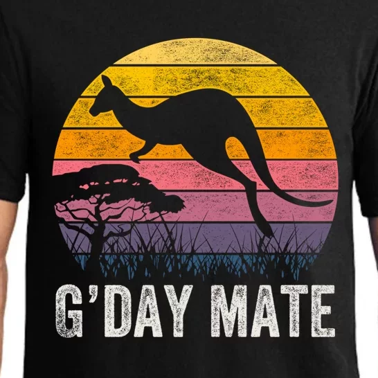 Australia G'day Mate Cool Gift Funny Kangaroo Australian Symbol Gift Pajama Set