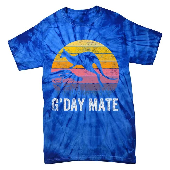 Australia G'day Mate Cool Gift Funny Kangaroo Australian Symbol Gift Tie-Dye T-Shirt