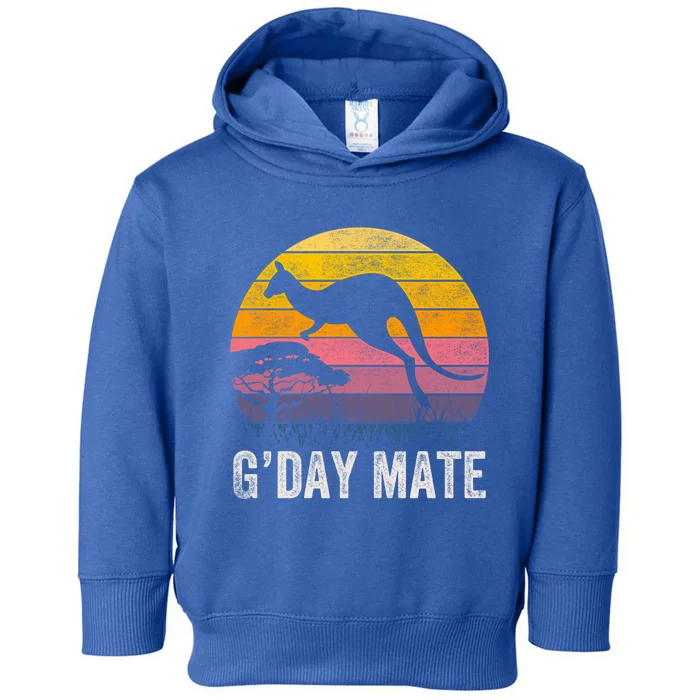 Australia G'day Mate Cool Gift Funny Kangaroo Australian Symbol Gift Toddler Hoodie