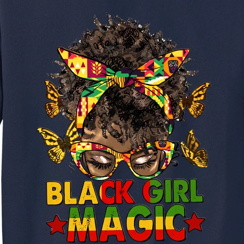 Afro Girl Magic Powerful Afro Afrocentric American Black History Month Tall Sweatshirt