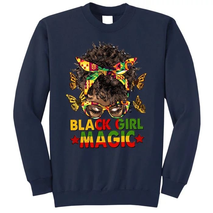 Afro Girl Magic Powerful Afro Afrocentric American Black History Month Tall Sweatshirt