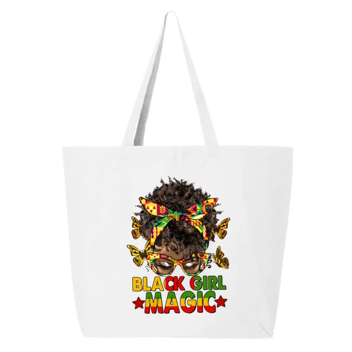 Afro Girl Magic Powerful Afro Afrocentric American Black History Month 25L Jumbo Tote