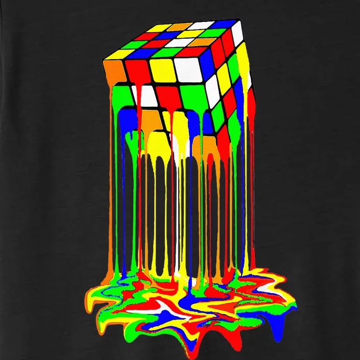 Awesome Graphic Melting Rubik Rubix Rubics Cube ChromaSoft Performance T-Shirt