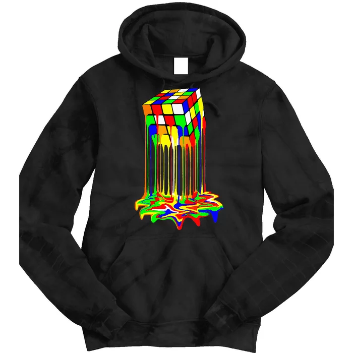 Awesome Graphic Melting Rubik Rubix Rubics Cube Tie Dye Hoodie