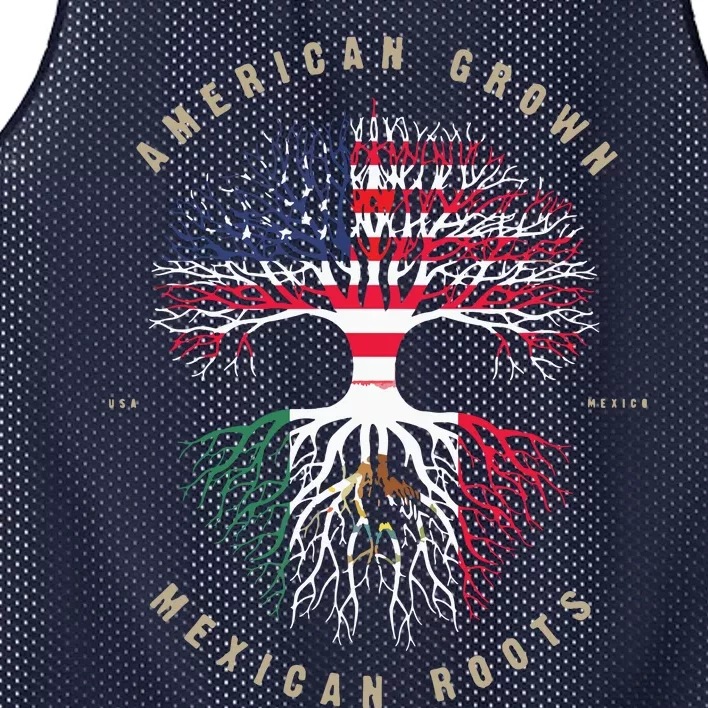 American Grown Mexican Roots Mexico Flag Mesh Reversible Basketball Jersey Tank