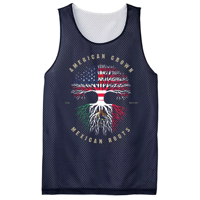 American Grown Mexican Roots Mexico Flag Mesh Reversible Basketball Jersey Tank