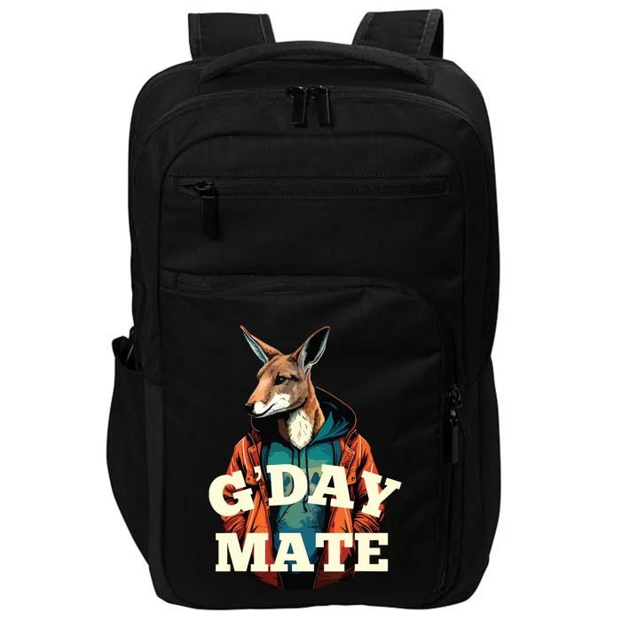 Australia GDay Mate Shirts Funny Kangaroo Australian Symbol Impact Tech Backpack