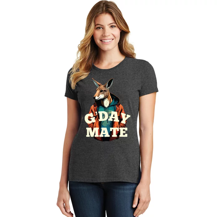 Australia GDay Mate Shirts Funny Kangaroo Australian Symbol Women's T-Shirt