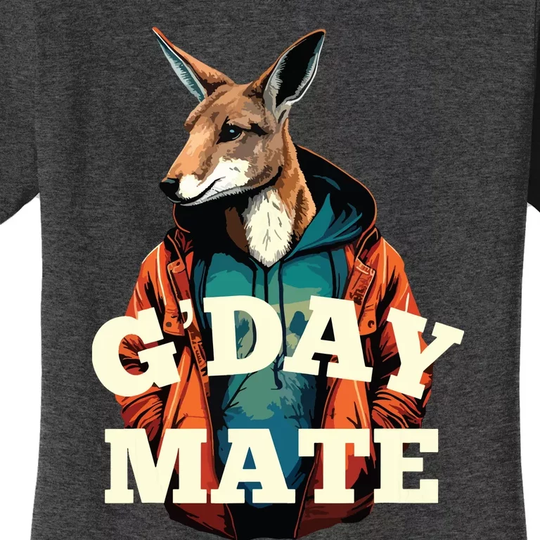 Australia GDay Mate Shirts Funny Kangaroo Australian Symbol Women's T-Shirt