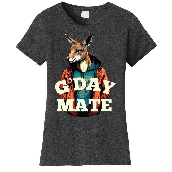 Australia GDay Mate Shirts Funny Kangaroo Australian Symbol Women's T-Shirt