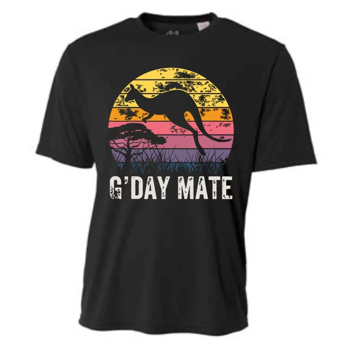 Australia GDay Mate Shirts Funny Kangaroo Australian Symbol Cooling Performance Crew T-Shirt