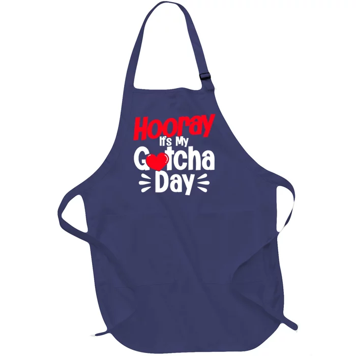 Adopt Gotcha My Gotcha Day Adoption Day Full-Length Apron With Pocket