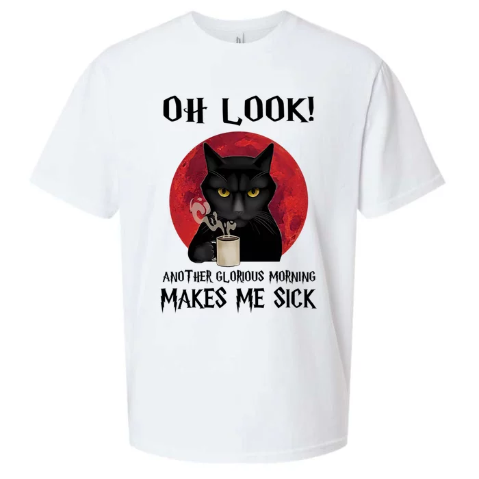 Another Glorious Morning Makes Me Sick Black Cat Cute Gift Sueded Cloud Jersey T-Shirt