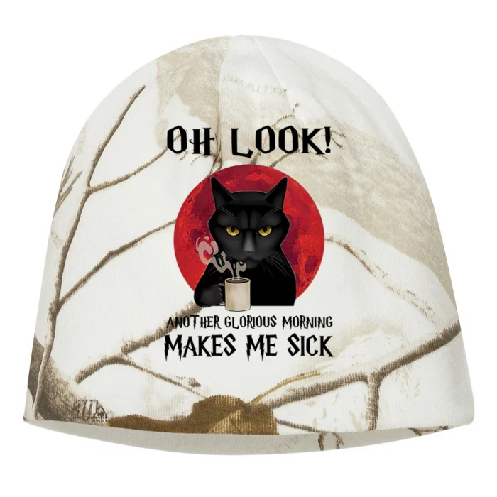 Another Glorious Morning Makes Me Sick Black Cat Cute Gift Kati - Camo Knit Beanie