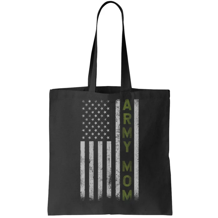 Army Gift Mom Proud Army Mother USA Flag Tote Bag