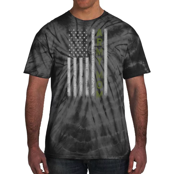 Army Gift Mom Proud Army Mother USA Flag Tie-Dye T-Shirt