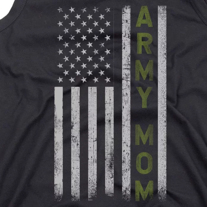 Army Gift Mom Proud Army Mother USA Flag Tank Top