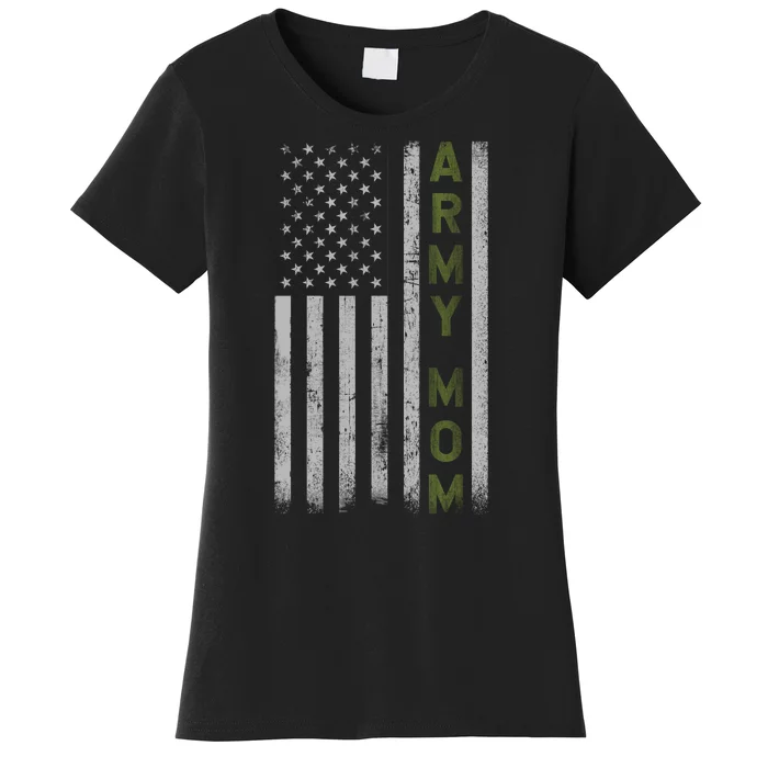 Army Gift Mom Proud Army Mother USA Flag Women's T-Shirt