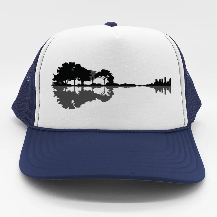 Acoustic Guitar Nature Forest Music Bass Guitarist Men Women Trucker Hat