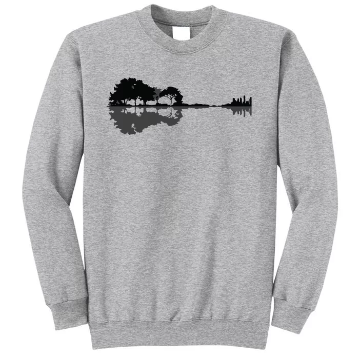 Acoustic Guitar Nature Forest Music Bass Guitarist Men Women Tall Sweatshirt