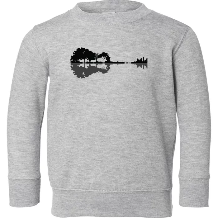 Acoustic Guitar Nature Forest Music Bass Guitarist Men Women Toddler Sweatshirt