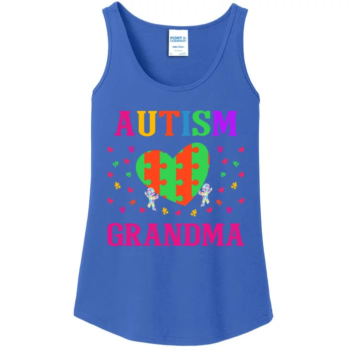 Autism Grandma Nana Mimi Grandmother Autistic Acceptance Cute Gift Ladies Essential Tank