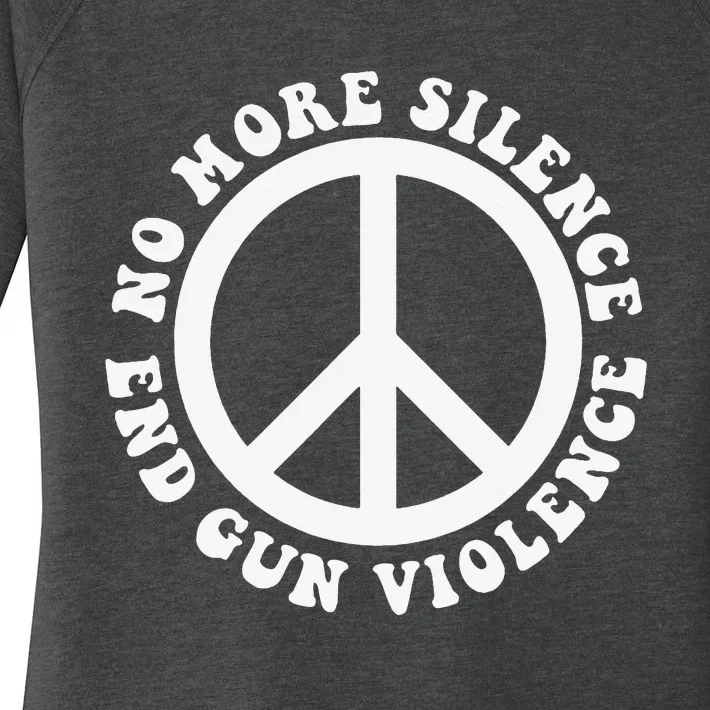 Anti Gun No More Silence End Gun Violence Women's Perfect Tri Tunic Long Sleeve Shirt