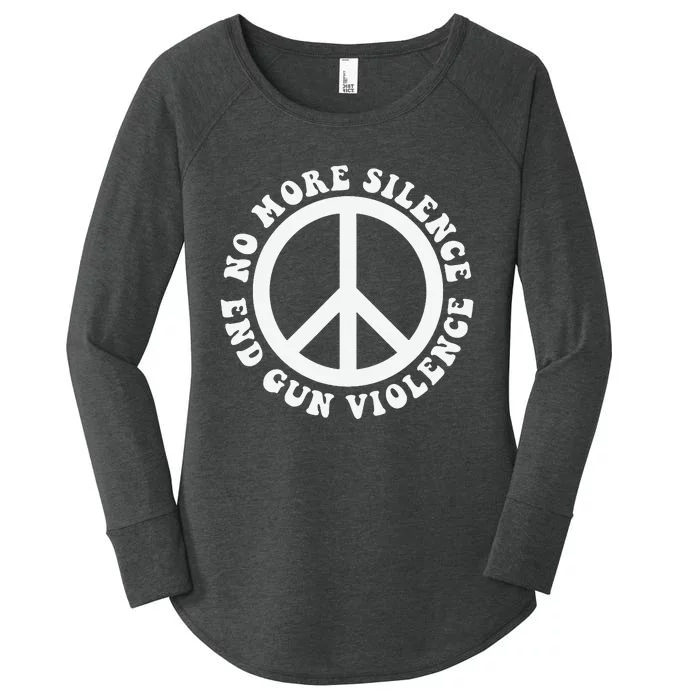 Anti Gun No More Silence End Gun Violence Women's Perfect Tri Tunic Long Sleeve Shirt