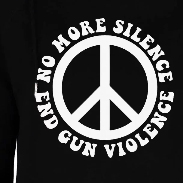 Anti Gun No More Silence End Gun Violence Womens Funnel Neck Pullover Hood