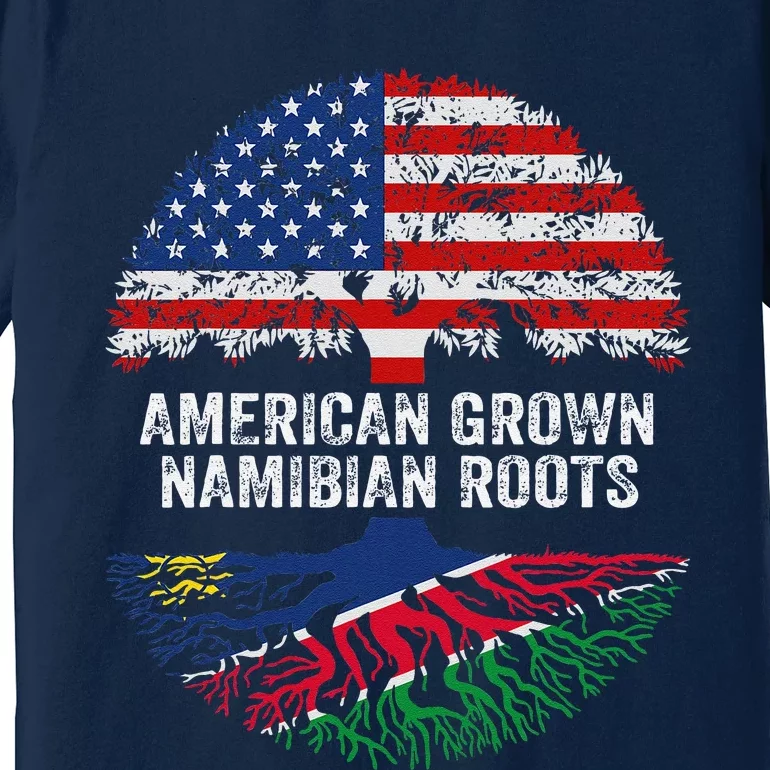 American Grown Namibian Roots Flag Namibia Premium T-Shirt