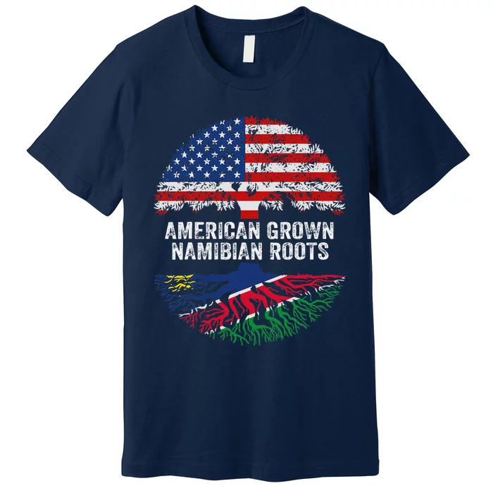 American Grown Namibian Roots Flag Namibia Premium T-Shirt