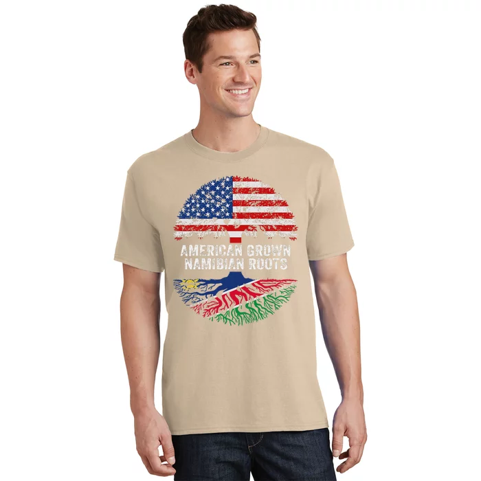 American Grown Namibian Roots Flag Namibia T-Shirt