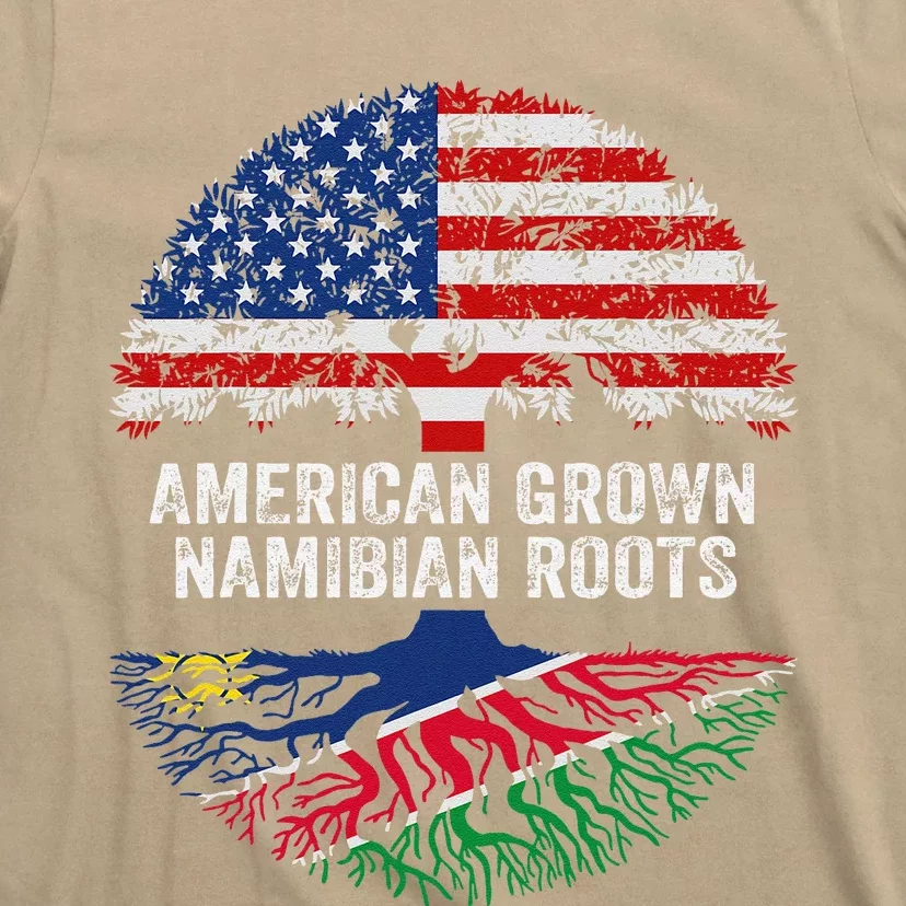 American Grown Namibian Roots Flag Namibia T-Shirt