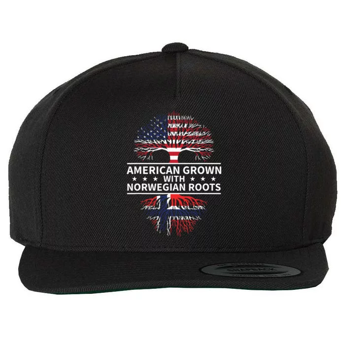 American Grown Norwegian Roots Gift Wool Snapback Cap