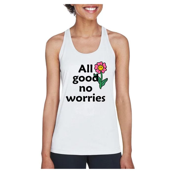 All Good No Worries Women's Racerback Tank