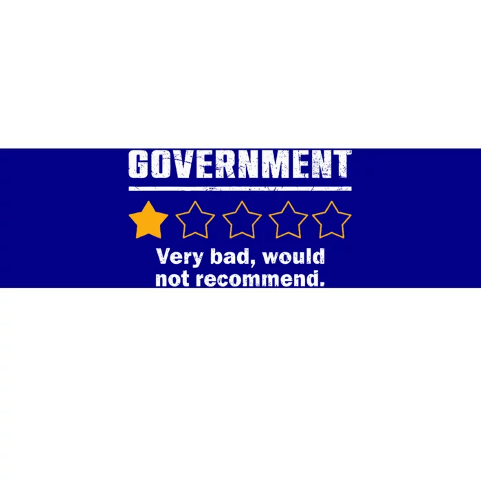 Anti Government One Star Rate Not Recommend Bumper Sticker