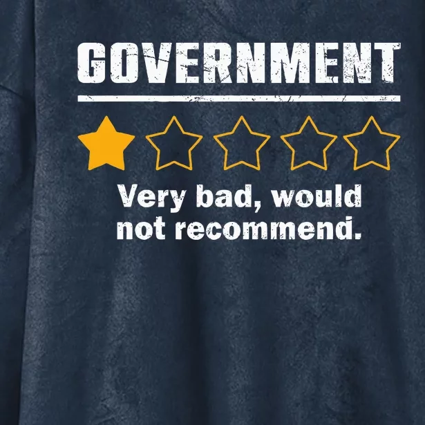 Anti Government One Star Rate Not Recommend Hooded Wearable Blanket