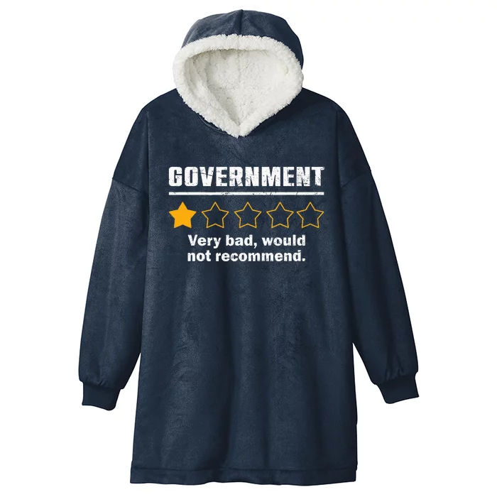 Anti Government One Star Rate Not Recommend Hooded Wearable Blanket