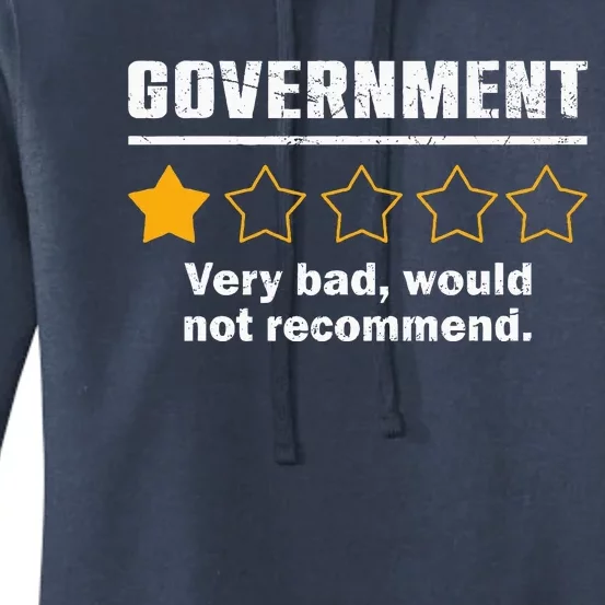 Anti Government One Star Rate Not Recommend Women's Pullover Hoodie