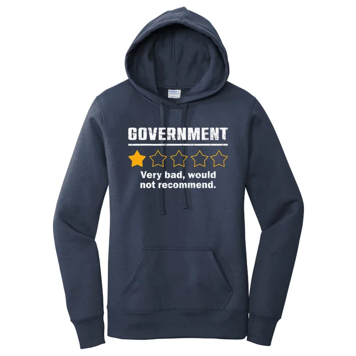 Anti Government One Star Rate Not Recommend Women's Pullover Hoodie